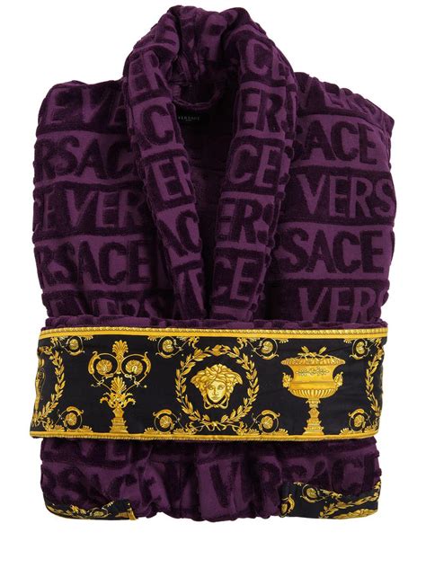 purple mens versace robe|Versace housecoat.